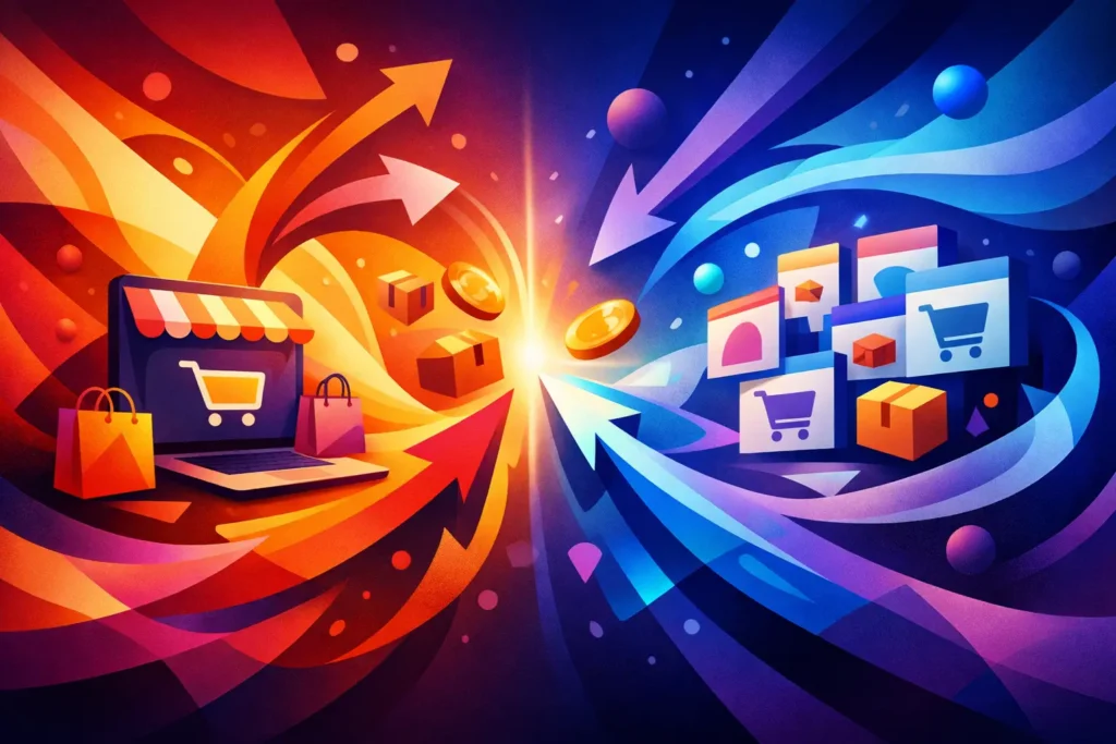 E-commerce proprietario vs marketplace: quale conviene? E-commerce proprietario vs marketplace: quale conviene?
